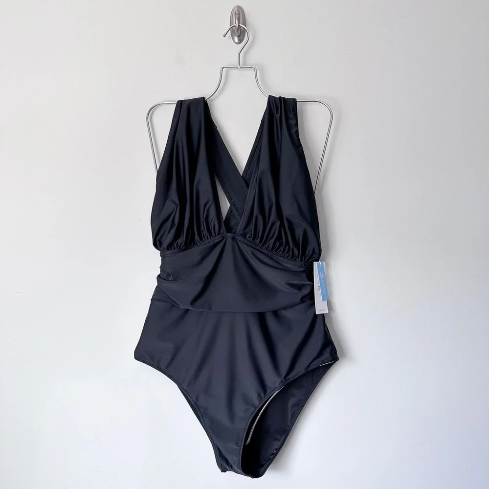 Cupshe Black Crossback One Piece Swimsuit
